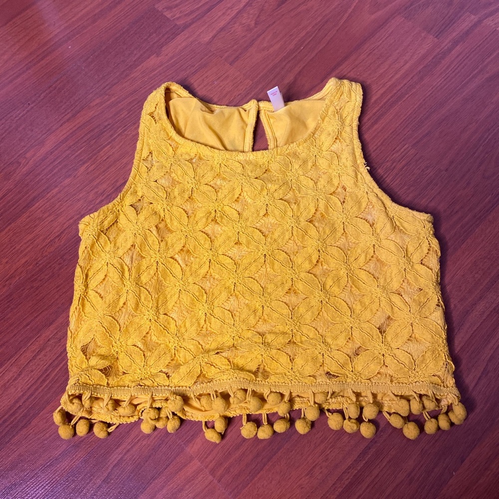 Yellow cropped top